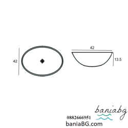 Стъклен умивалник ICG 042SILVER