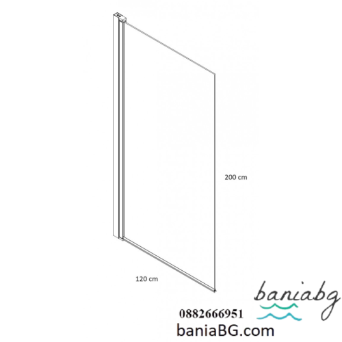 Стъклен параван КАРЛИ Inter Ceramic ICS 113TR/120 NANO - комфорт и естетика в банята