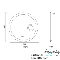Огледало за баня с вградено осветление  ICL 1813