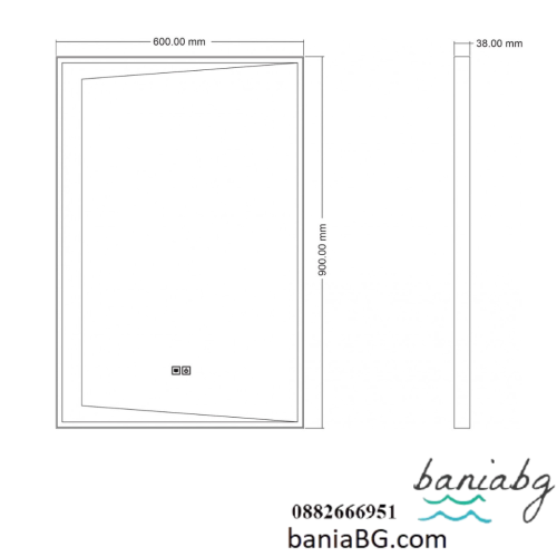 Огледало за баня с вградено осветление » ICL 1819