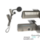 Месингов душ комплект Oval Gun Grey с термостат