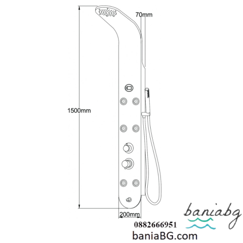 Хидромасажен панел ICSH 3855 АМИРА Хидромасажен панел ICSH 3855 АМИРА