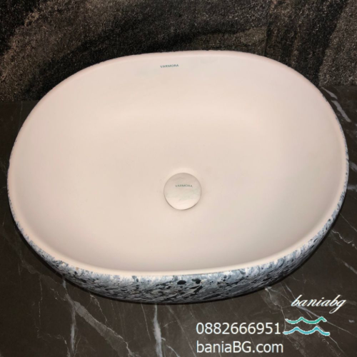 ДИЗАЙНЕРСКА МИВКА ЗА БАНЯ WHITE GRANITE 49 СМ.