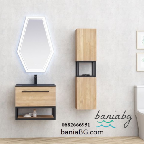 Долен конзолен PVC шкаф за баня ICP 6050-039 СИМОН + УМИВ. 6066B