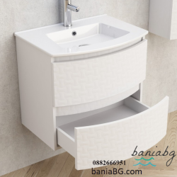 Долен конзолен PVC шкаф за баня ICP 8055 60СМ + УМИВ.8055-60 NEW