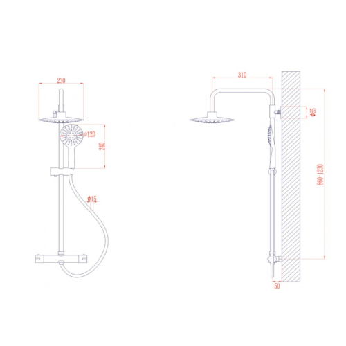 Душ система Inter Ceramic ICT 6221GG – gun gray 