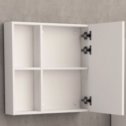 Горен огледален PVC шкаф Inter Ceramic ICMC 6014-60 - идеален за малки и средни бани