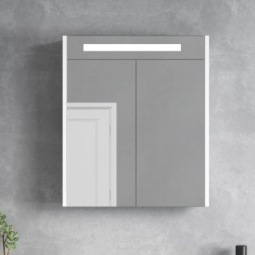 Горен огледален PVC шкаф Inter Ceramic ICMC 4650 - 80CM с LED