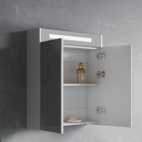 Горен огледален PVC шкаф Inter Ceramic ICMC 4650 - 80CM с LED