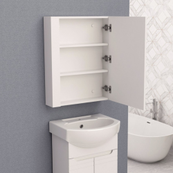 Горен PVC шкаф с огледало Inter Ceramic ICMC 1070 55 – елегантен дизайн и надеждно решение за всяка баня