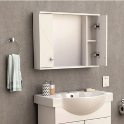 Горен огледален PVC шкаф за баня Inter Ceramic ICMC 1043 70  – стилно решение с повече пространство