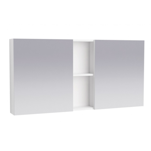 Горен огледален PVC шкаф Inter Ceramic ICMC  6014-120NEW - модерен дизайн и просторно съхранение – горен шкаф за баня с огледало и рафтове