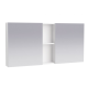 Горен огледален PVC шкаф Inter Ceramic ICMC  6014-120NEW - модерен дизайн и просторно съхранение – горен шкаф за баня с огледало и рафтове