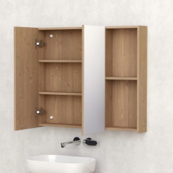 Горен огледален PVC шкаф Inter Ceramic ICMC 8014-70 - компактно решение с изискан дизайн