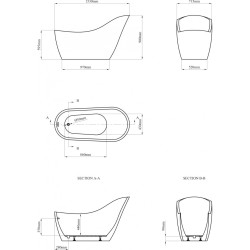 Вана Inter Ceramic ICSH LB 1950S – Стилна свободностояща вана с елегантен силует и съвременен дизайн