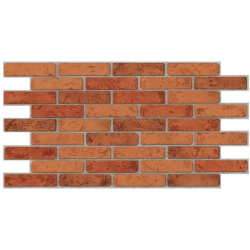 10 бр. PVC панел за стена Тухла натурал – 48x96 см - реалистичен тухлен ефект за интериора 