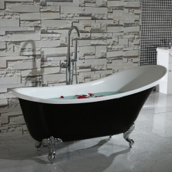 Вана Inter Ceramic ICSH 1784 B– Елегантна свободностояща вана в черен цвят за модерна баня