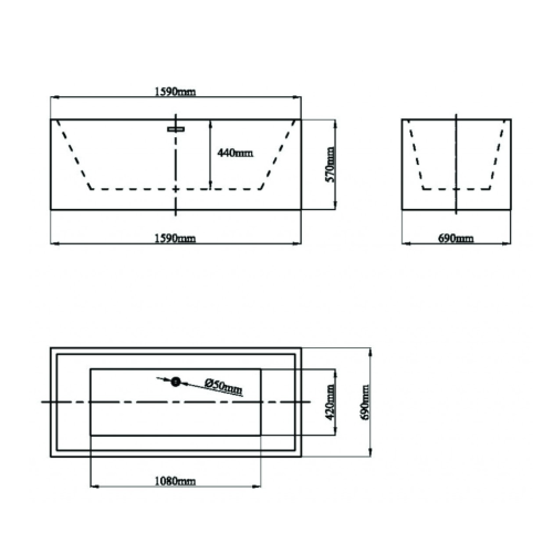 Вана Inter Ceramic ICSH LB 1651 – Свободностояща вана