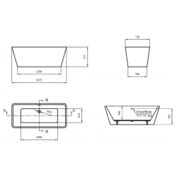 Вана Inter Ceramic ICSH LB 1680 W – Елегантна бяла свободностояща вана за стилна и модерна баня