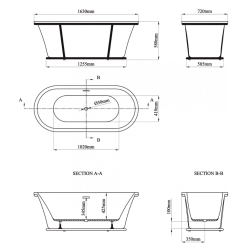 Вана Inter Ceramic ICSH LB 1901MW – Стилна свободностояща вана в матово бяло за модерна баня