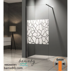 Стационарен параван Inter Ceramic ICS 113C/90 - висококачествено стъкло и хром профил