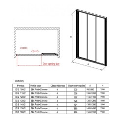 Преграден параван Inter Ceramic ICS 160/31 – стилен фиксиран параван за душ