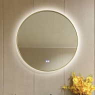 Огледало за баня ICL 1855/80 BRUSH LIGHT GOLD