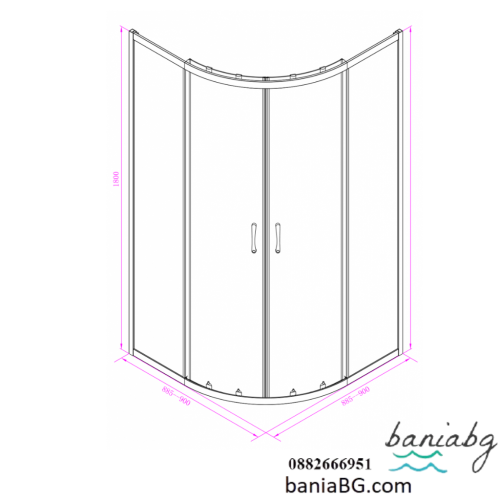 Душ кабина ICS 585/31 NEW 90*90 EASY ASSEMBLE Душ кабина ICS 585/31 NEW 90*90 EASY ASSEMBLE