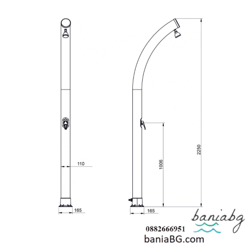 Соларен външен душ ICL 70509