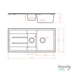 Кухненска мивка от композитен материал ICGS 8201 SAND мивка