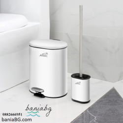 Тоалетно кошче за баня и четка за тоалетна ICA 8355W