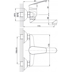 Смесител за умивалник  ALFI ICF 5251123 7215