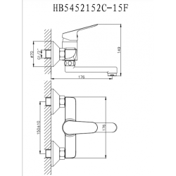 Смесител за умивалник LINNI ICF 5452152 7215