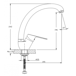 Смесител за умивалник LINNI ICF 7149152 7315