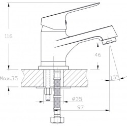Смесител за умивалник  ICF 1452152  LINNI