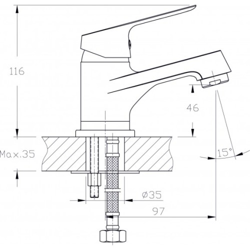 Смесител за умивалник  ICF 1452152  LINNI