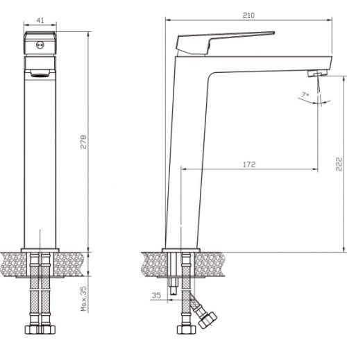 Смесител за умивалник  ICF 1418191GG RIHANNA