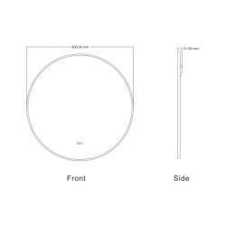 ОГЛЕДАЛО ЗА БАНЯ LED 1855/80 SATIN