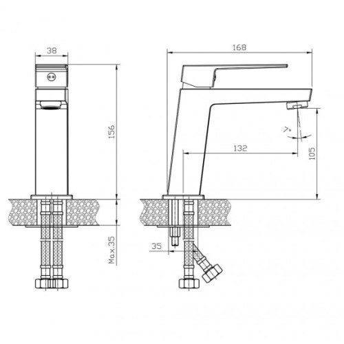 Смесител за умивалник 1491085BRUSH NICKEL