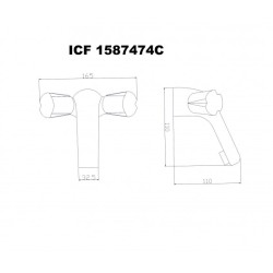 Смесител за умивалник  ICF 1587474C Брит 