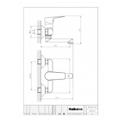 Смесител за вана/душ  ICF 5005007C M7215 " ЕММА "