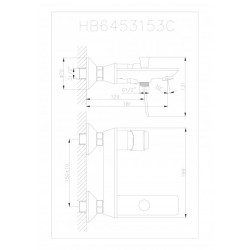 Смесител за вана/душ  ICF 6453153 " ЕММА " 