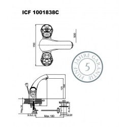 Смесител за умивалник ICF 1001838  КЛИЕР