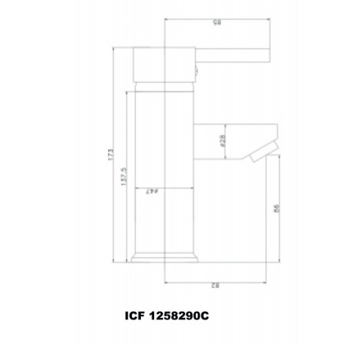 Смесител за умивалник  ICF 1258290C " КРИСТИ "