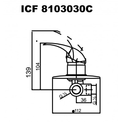 Смесител за вграждане  ICF 8101030 "Оливия "