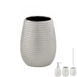 Чаша за четки за зъби Astrid Argento - премиум сребърен аксесоар за баня