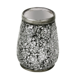 Чаша за четки за зъби Myosotis – GEDY - изискан сребърен аксесоар за баня