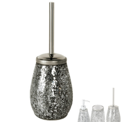 Четка за WC Myosotis – GEDY - изискан сребърен аксесоар за баня