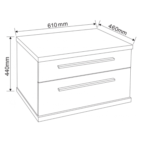 Долен конзолен PVC шкаф за баня Inter Ceramic ICP 6144-1