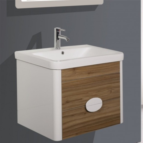 Долен конзолен PVC шкаф за баня Inter Ceramic ICP 7046 WOODEN